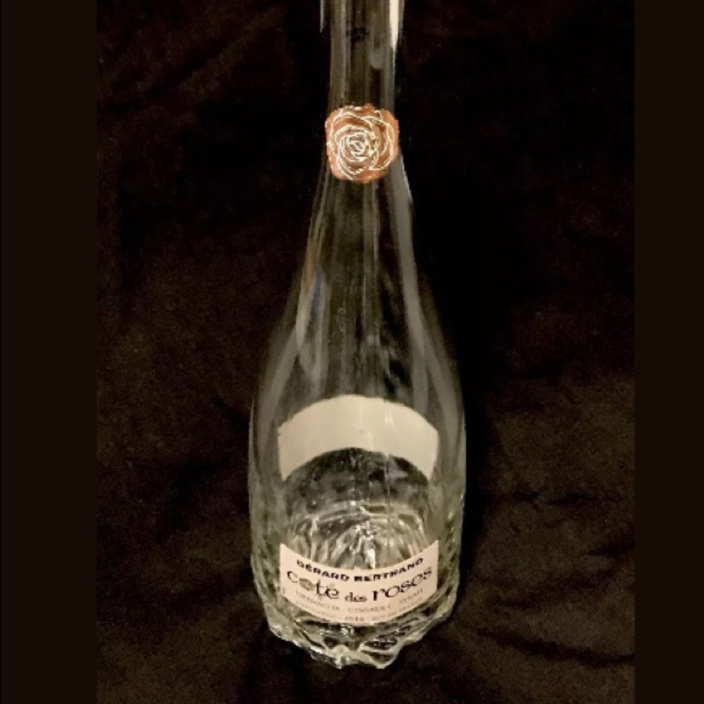 VERY UNIQUE Gerard Bertrand EMPTY Cotes des Roses‎ Wine Bottle ROSE BOTTOM
